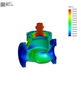 Simulation Diagram - Strain Displacement Distribution